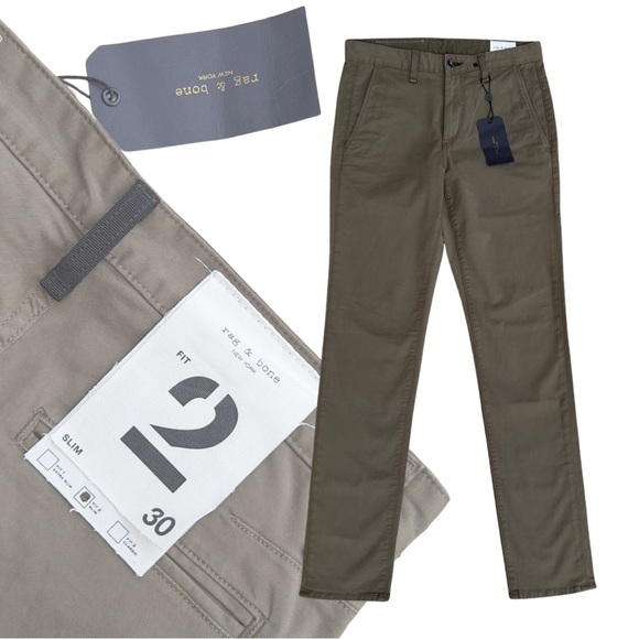 Rag & Bone Fit 2 Slim Chino Army Green - Picture 3 of 14